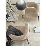 Кресло полукруглое мягкое с буклированной обивкой Armchair with Boucle Upholstery варинант исполнения - 8 | Loft Concept в Краснодаре