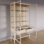 Витрина Primo со стеклянными фасадами и 2 ящиками Светлый дуб варинант исполнения - 3 | Loft Concept в Краснодаре