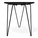 Стол журнальный c круглой столешницей из стекла серого цвета Gray and Gold Marble варинант исполнения - 4 | Loft Concept в Краснодаре