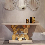 Консоль прямоугольная белая с основанием в виде кактуса Cactus варинант исполнения - 3 | Loft Concept в Краснодаре