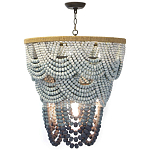 Многоярусная люстра украшенная круглыми бусами Gradient Grey Chandelier варинант исполнения - 1 | Loft Concept в Краснодаре