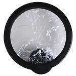 Светодиодное бра круглой формы с металлической рамой черного цвета Marble Glow варинант исполнения - 2 | Loft Concept в Краснодаре