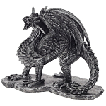 Декоративная статуэтка Дракон Dragon Black Silver Statuette варинант исполнения - 1 | Loft Concept в Краснодаре