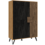 Шкаф двухдверный с 2-мя отделами с полками Stone Effect варинант исполнения - 2 | Loft Concept в Краснодаре