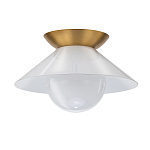 Потолочный светильник в форме конуса с белым шарообразным плафоном Quintiesse варинант исполнения - 4 | Loft Concept в Краснодаре