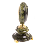 Часы настольные бронзовые из натуральных камней Мрамор и Змеевик Stone Clock варинант исполнения - 15 | Loft Concept в Краснодаре