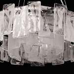 Люстра круглая с подвесными прямоугольными пластинами из стекла Glacier Panels варинант исполнения - 7 | Loft Concept в Краснодаре