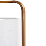 Торшер с белым тканевым абажуром на мраморном основании Cconcise варинант исполнения - 1 | Loft Concept в Краснодаре