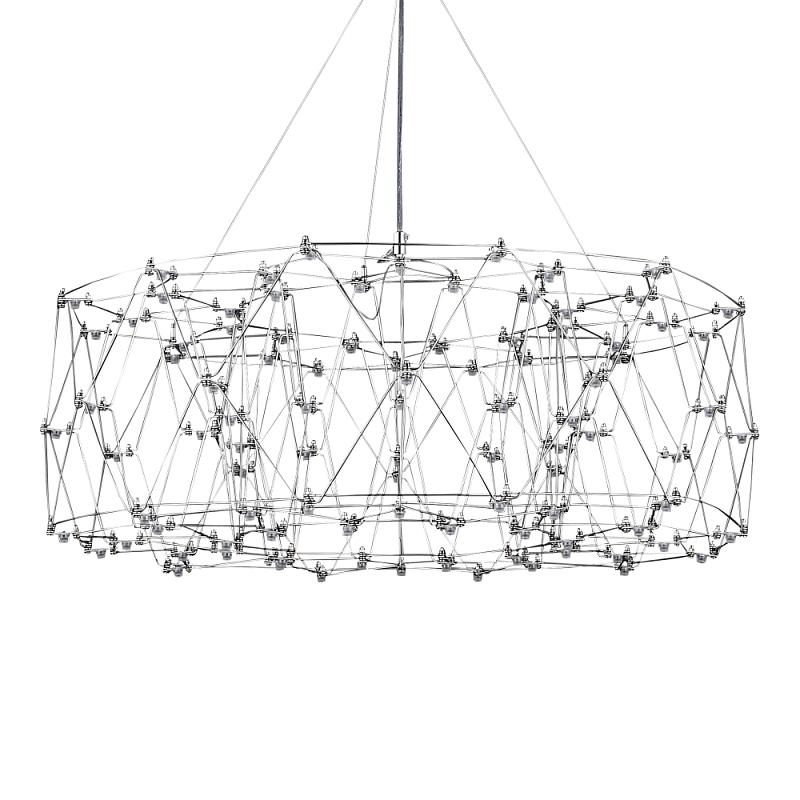 Люстра с тонкой металлической конструкцией цвета хром Quasar Прозрачный Хром в Краснодаре | Loft Concept 