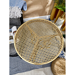 Столик приставной золотистый с орнаментом на столешнице Tanzania варинант исполнения - 8 | Loft Concept в Краснодаре