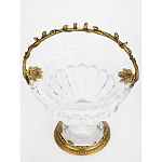 Чаша из прозрачного стекла на ножке с бронзовой ручкой в виде ветки Eden Garden варинант исполнения - 3 | Loft Concept в Краснодаре