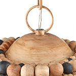 Подвесной светильник в форме купола из деревянных бусин Wooden Beads варинант исполнения - 3 | Loft Concept в Краснодаре