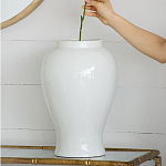 Ваза белая с крышкой однотонная Chinoiserie Ceramics варинант исполнения - 9 | Loft Concept в Краснодаре