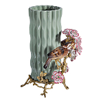 Ваза с птицами и цветами из фарфора с бронзовыми элементами Garden of Eden варинант исполнения - 4 | Loft Concept в Краснодаре