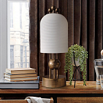 Настольная лампа в виде фонаря с белым фактурным абажуром Echoes of Light варинант исполнения - 3 | Loft Concept в Краснодаре