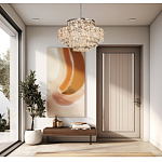 Люстра хрустальная в неоклассическом стиле на серебристом каркасе Majesty варинант исполнения - 3 | Loft Concept в Краснодаре