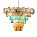 Люстра конусовидная с каскадом из разноцветных круглых подвесов Key Lustar варинант исполнения - 3 | Loft Concept в Краснодаре