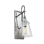 Бра с плафоном в форме колокола из прозрачного стекла с пузырьками Feiss варинант исполнения - 1 | Loft Concept в Краснодаре