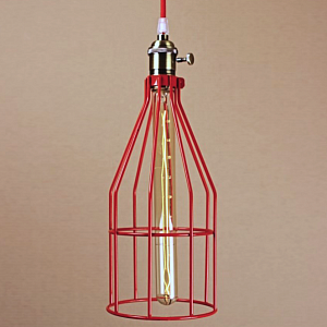 Подвесной светильник Wire Cage Pendant Twix Red