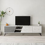 ТВ-тумба с 3-мя дверцами и полками Grey Albe TV Stand варинант исполнения - 4 | Loft Concept в Краснодаре