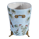 Кашпо из голубого фарфора с бронзовыми элементами Blue Garden варинант исполнения - 2 | Loft Concept в Краснодаре