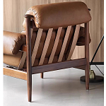 Кресло с деревянным каркасом и обивкой из натуральной кожи Medieval Furniture варинант исполнения - 2 | Loft Concept в Краснодаре