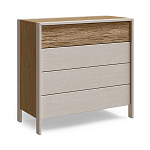 Комод 4 ящика с подсветкой на рельефном фасаде Warm Industrial варинант исполнения - 6 | Loft Concept в Краснодаре