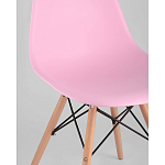 Пластиковый стул на ножках из массива бука Eames Pink варинант исполнения - 2 | Loft Concept в Краснодаре