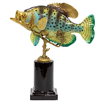 Статуэтка из фарфора в форме рыбы SEA Porcelain and Bronze варинант исполнения - 1 | Loft Concept в Краснодаре