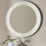 Зеркало в круглой фактурной раме Mirror Modern Texture белое варинант исполнения - 3 | Loft Concept в Краснодаре