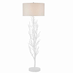 Торшер белый с цилиндрическим абажуром и каркасом в виде дерева Branched Tree варинант исполнения - 1 | Loft Concept в Краснодаре