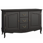 Буфет черный из массива бука с 3-мя ящиками и 2-мя дверцами Black Provence варинант исполнения - 1 | Loft Concept в Краснодаре