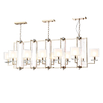 Люстра прямоугольной формы с 12-ю цилиндрическими плафонами из стекла Laurent варинант исполнения - 2 | Loft Concept в Краснодаре