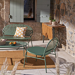 Зелёная скамья из стали Goodwin Metal Bench Green варинант исполнения - 9 | Loft Concept в Краснодаре