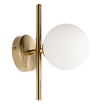 Бра с золотым основанием и белым плафоном в форме шара Bubble варинант исполнения - 1 | Loft Concept в Краснодаре