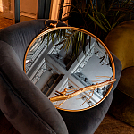 Зеркало настенное в раме золотого цвета с декором птица на ветке Mirror Portal варинант исполнения - 4 | Loft Concept в Краснодаре