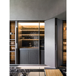 Кухонный гарнитур из дерева и камня с раздвижными дверцами OPERATING COLUMN 2.0 Dada Engenereed Kitchen варинант исполнения - 6 | Loft Concept в Краснодаре