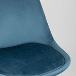 Стул с мягким велюровым сиденьем Arvika Blue варинант исполнения - 7 | Loft Concept в Краснодаре