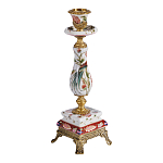 Подсвечник с цветочной росписью из фарфора с бронзовыми элементами Eden Garden варинант исполнения - 3 | Loft Concept в Краснодаре