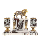 Настольный письменный набор из мрамора с декором в виде льва в подарочной упаковке Marble Accessory варинант исполнения - 4 | Loft Concept в Краснодаре