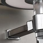 Бра цвета хром с белым цилиндрическим стеклянным плафоном Feiss варинант исполнения - 3 | Loft Concept в Краснодаре