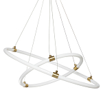 Люстра подвесная с двумя пересекающимися белыми светодиоидными кольцами Luke Lampco Tracer Lamp варинант исполнения - 1 | Loft Concept в Краснодаре