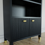 Книжный Стеллаж Elsa Dreams Black с задней стенкой варинант исполнения - 2 | Loft Concept в Краснодаре