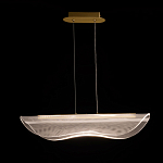 Люстра линейная с прозрачным волнообразным плафоном Wave Line варинант исполнения - 3 | Loft Concept в Краснодаре