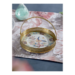 Блюдо фарфоровое с бронзовой ручкой Paradise Dish with Handle варинант исполнения - 3 | Loft Concept в Краснодаре