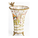 Ваза из фарфора с бронзовой стрекозой  Paradise Dragonfly варинант исполнения - 3 | Loft Concept в Краснодаре