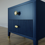 Тумба прикроватная с двумя ящиками Elsa Dreams Blue варинант исполнения - 3 | Loft Concept в Краснодаре