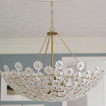 Люстра декорированная цветами из стекла Lightness of Flowers варинант исполнения - 4 | Loft Concept в Краснодаре