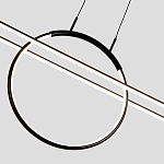 Светодиодная люстра Black LED Circle and Oval Lamp варинант исполнения - 6 | Loft Concept в Краснодаре