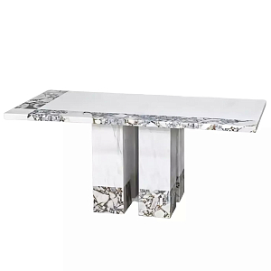 Обеденный стол из белого мрамора Gojat